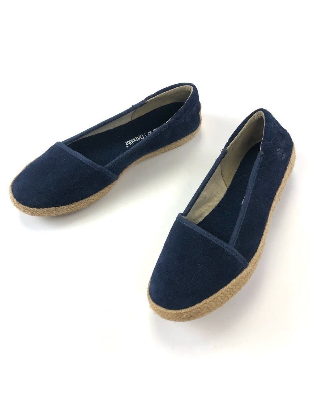 Timberland navy suede espadrille slip on low lightweight loafer Size 8.5 fits 8